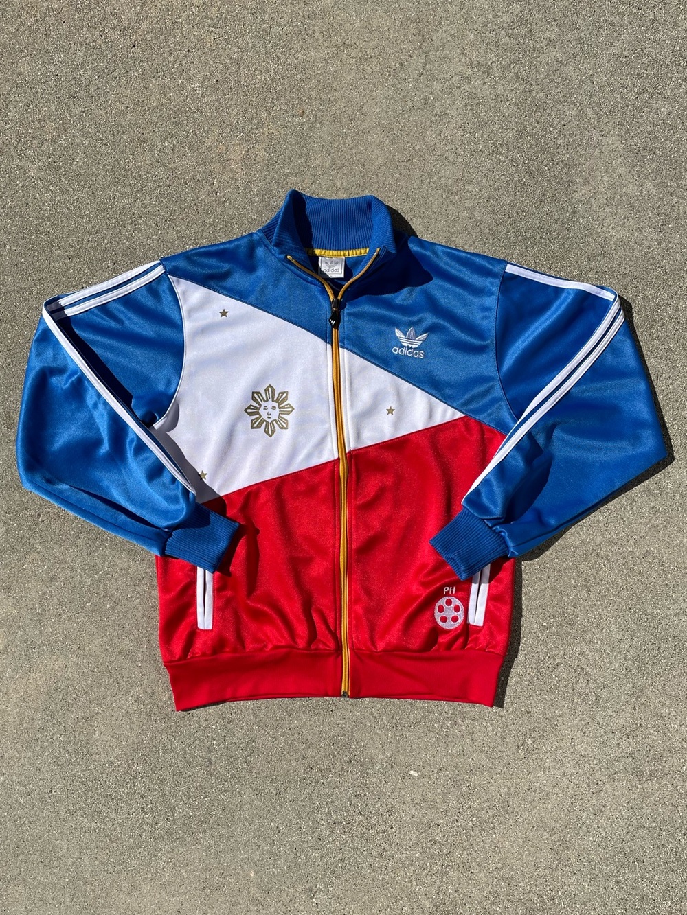 Vtg Y2K Adidas Philippines Track Suit Embroidered Zip-Up Jacket Size Large